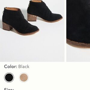 Chic Black Ankle Booties with Wooden Heel